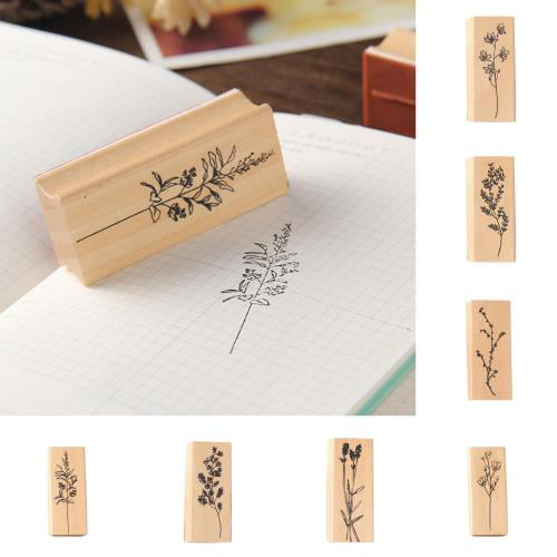 Wooden Rubber Animal Plant Stamps Stamp For Photo Album Scrapbooking Decor CB